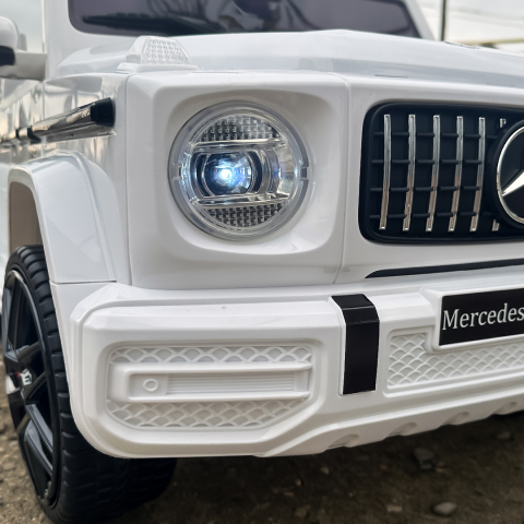 Masinuta electrica pentru copii Mercedes G63 AMG, 70W 12V, echipare premium, alba [14]