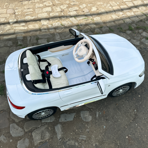 Masinuta electrica pentru copii Mercedes S650 MAYBACH, 90W, 12V, echipat premium, alb [11]
