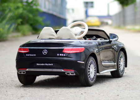 Licensed ride-on car for children Mercedes S650 MAYBACH, 90W, 12V, premium, black [6]