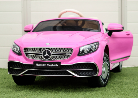 Licensed ride-on car for children Mercedes S650 MAYBACH, 90W, 12V, premium, pink [2]