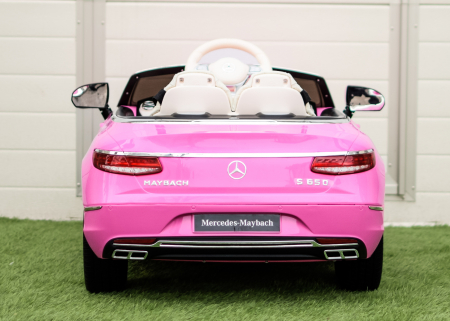 Licensed ride-on car for children Mercedes S650 MAYBACH, 90W, 12V, premium, pink [6]