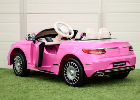 Licensed ride-on car for children Mercedes S650 MAYBACH, 90W, 12V, premium, pink [5]