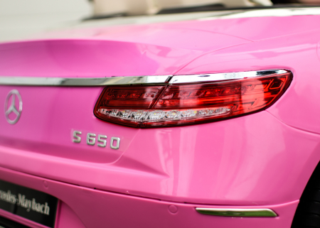 Licensed ride-on car for children Mercedes S650 MAYBACH, 90W, 12V, premium, pink [11]