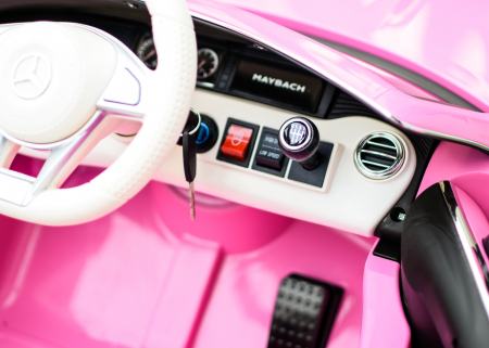 Licensed ride-on car for children Mercedes S650 MAYBACH, 90W, 12V, premium, pink [13]