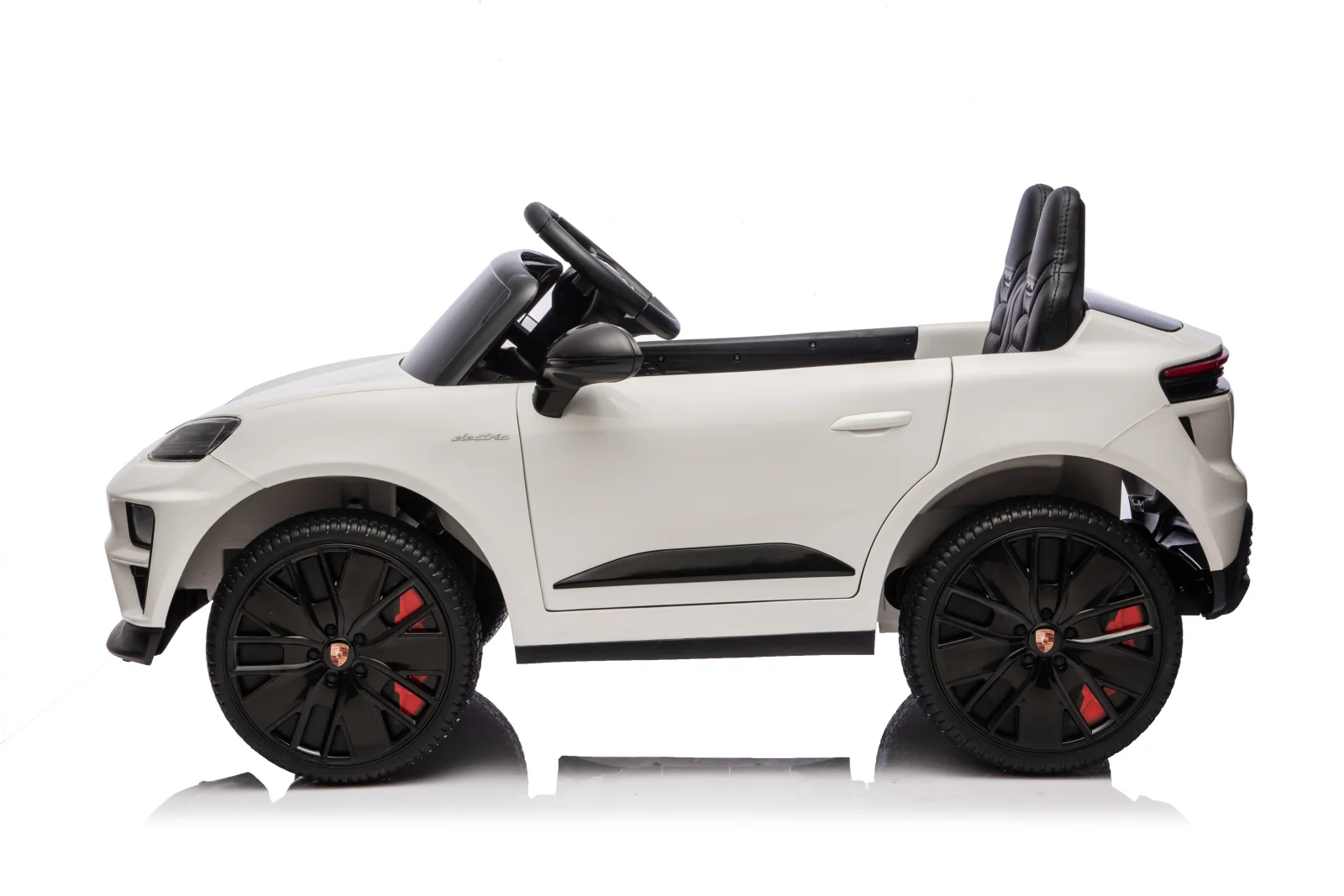 Porsche Macan Electric Ride-On Car for Children, 140W, 12V, EVA Wheels, Eco-Leather Seat, Premium Edition, white [2]