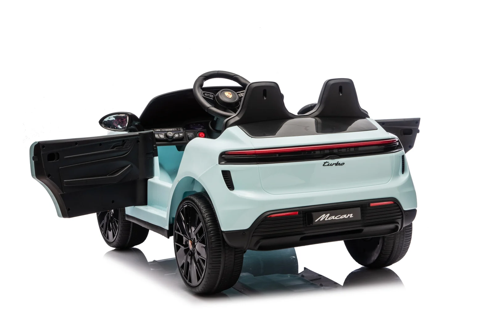 Porsche Macan Electric Ride-On Car for Children, 140W, 12V, EVA Wheels, Eco-Leather Seat, Premium Edition, Blue [13]