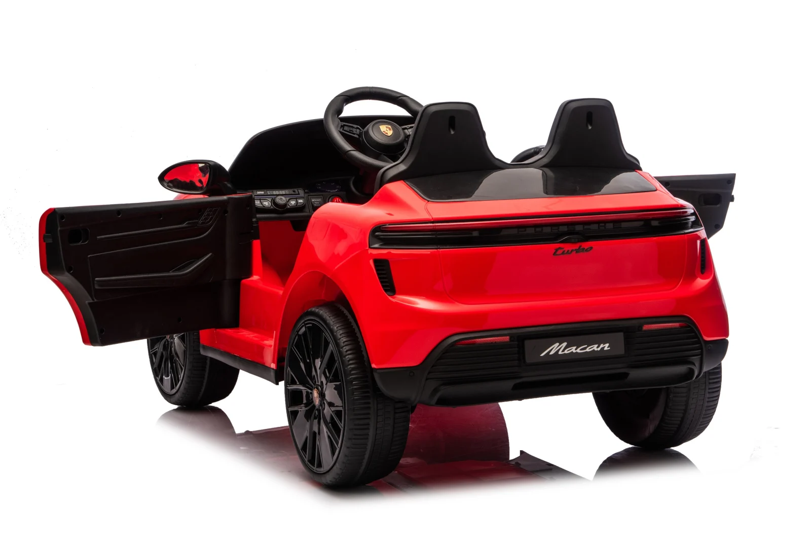 Porsche Macan Electric Ride-On Car for Children, 140W, 12V, EVA Wheels, Eco-Leather Seat, Premium Edition, red [6]