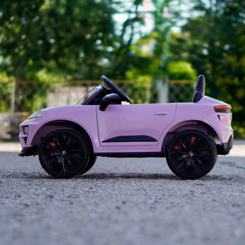 Porsche Macan Electric Ride-On Car for Children, 140W, 12V, EVA Wheels, Eco-Leather Seat, Premium Edition, light pink [8]