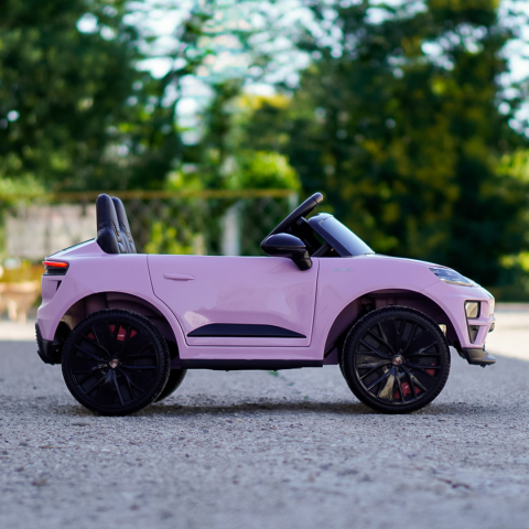 Porsche Macan Electric Ride-On Car for Children, 140W, 12V, EVA Wheels, Eco-Leather Seat, Premium Edition, light pink [4]