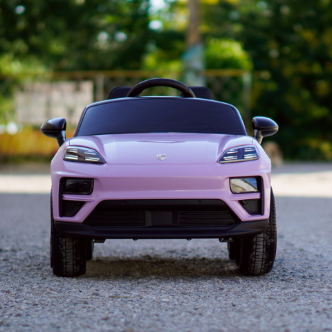 Porsche Macan Electric Ride-On Car for Children, 140W, 12V, EVA Wheels, Eco-Leather Seat, Premium Edition, light pink [2]