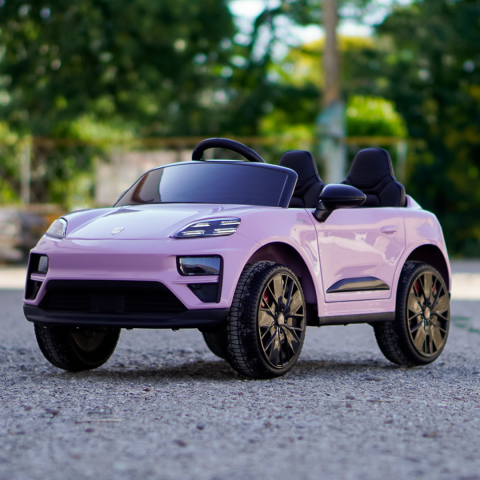 Porsche Macan Electric Ride-On Car for Children, 140W, 12V, EVA Wheels, Eco-Leather Seat, Premium Edition, light pink [1]