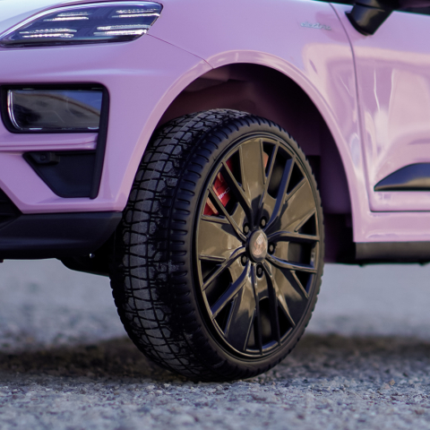 Porsche Macan Electric Ride-On Car for Children, 140W, 12V, EVA Wheels, Eco-Leather Seat, Premium Edition, light pink [15]