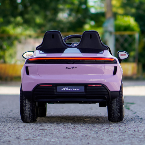 Porsche Macan Electric Ride-On Car for Children, 140W, 12V, EVA Wheels, Eco-Leather Seat, Premium Edition, light pink [6]