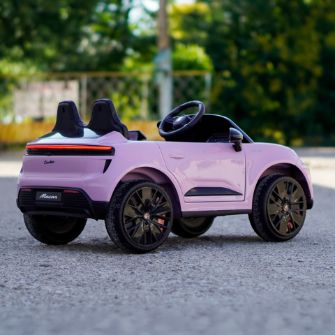 Porsche Macan Electric Ride-On Car for Children, 140W, 12V, EVA Wheels, Eco-Leather Seat, Premium Edition, light pink [5]