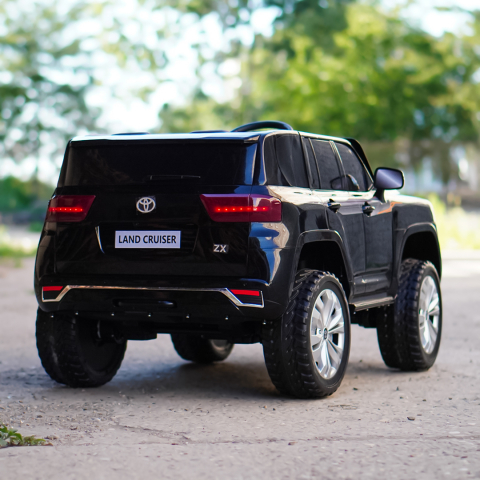 Masinuta electrica pentru copii, Toyota Land Cruiser, 2 locuri, 140W, 12V, echipare Premium, neagra [7]