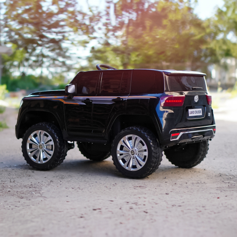 Masinuta electrica pentru copii, Toyota Land Cruiser, 2 locuri, 140W, 12V, echipare Premium, neagra [5]