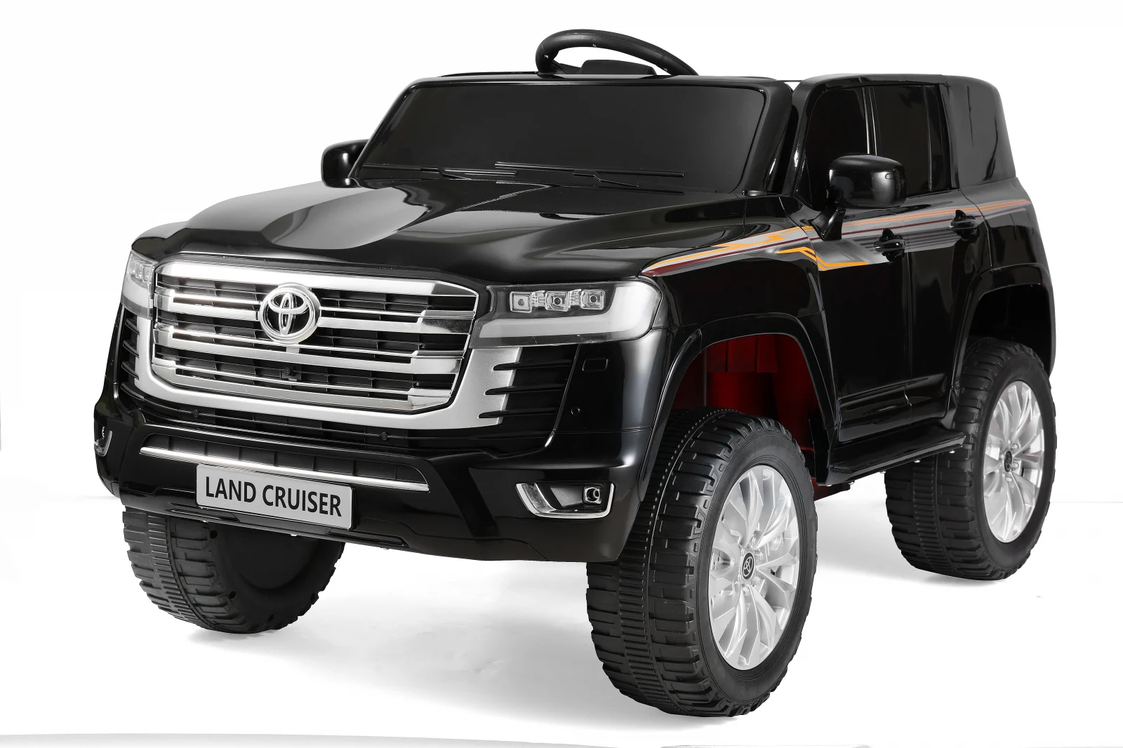 Licensed Ride On cars - Licensed electric ride-on car for children Toyota Land Cruiser, 2 seats, 140W, 12V, PREMIUM, black