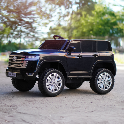 Masinuta electrica pentru copii, Toyota Land Cruiser, 2 locuri, 140W, 12V, echipare Premium, neagra [3]