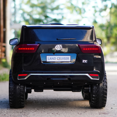 Masinuta electrica pentru copii, Toyota Land Cruiser, 2 locuri, 140W, 12V, echipare Premium, neagra [6]