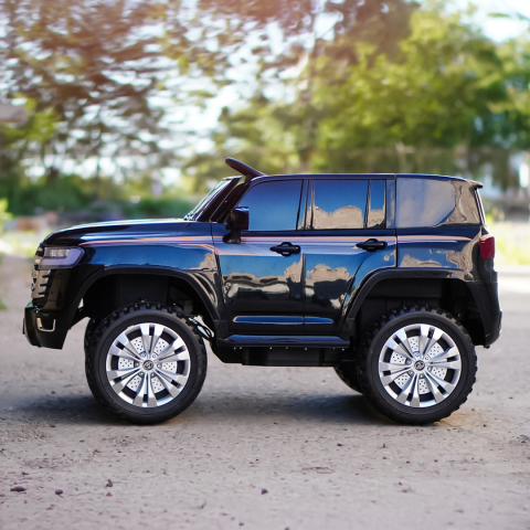 Masinuta electrica pentru copii, Toyota Land Cruiser, 2 locuri, 140W, 12V, echipare Premium, neagra [4]