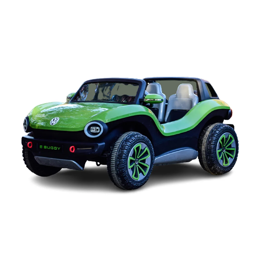 Licensed Ride On cars - Electric car for children Volkswagen ID Buggy, 2 seats, 90W 12V, green