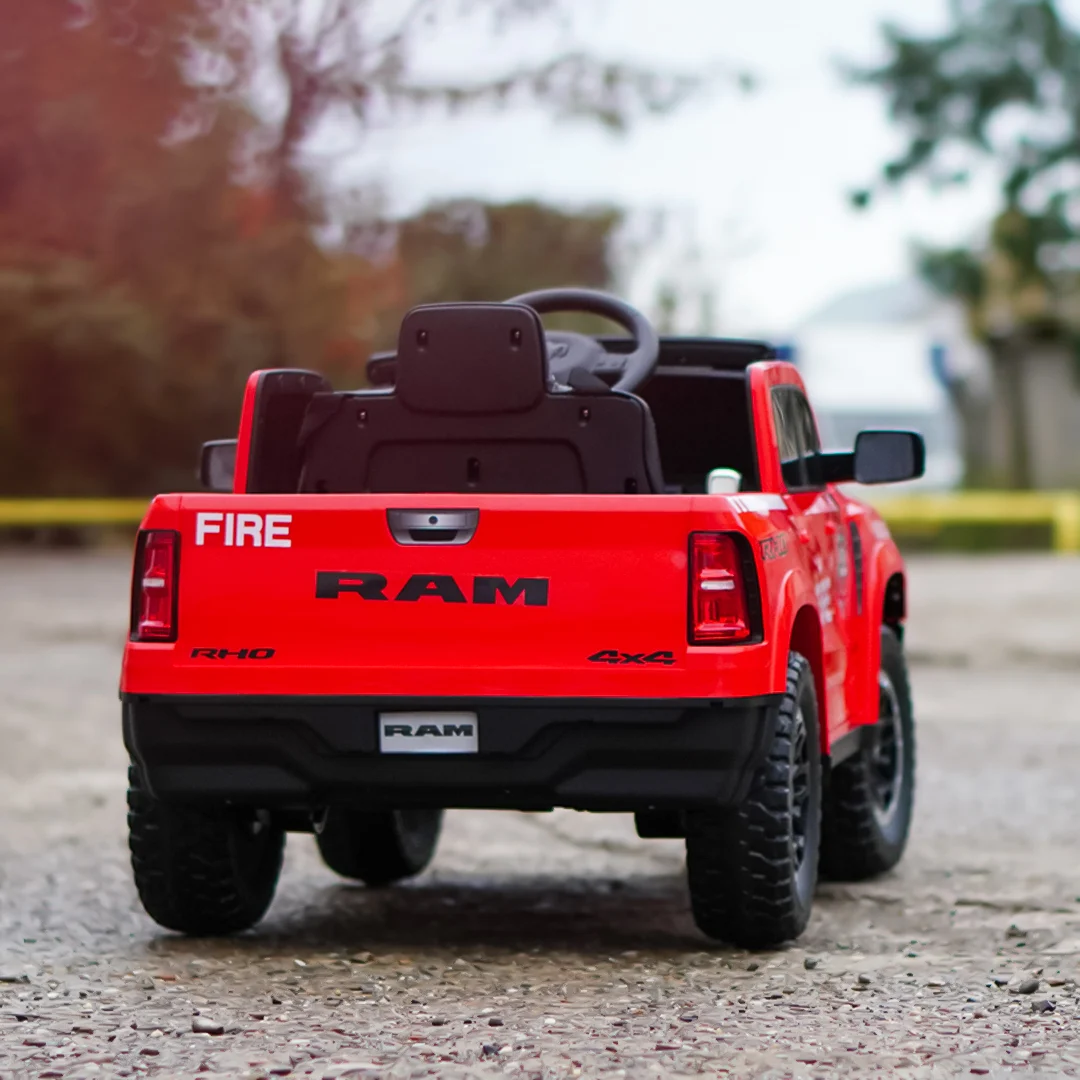 Kids Electric Ride-On Truck, Dodge RAM 1500 RHO, 12V 140W, Premium Edition, Red [4]