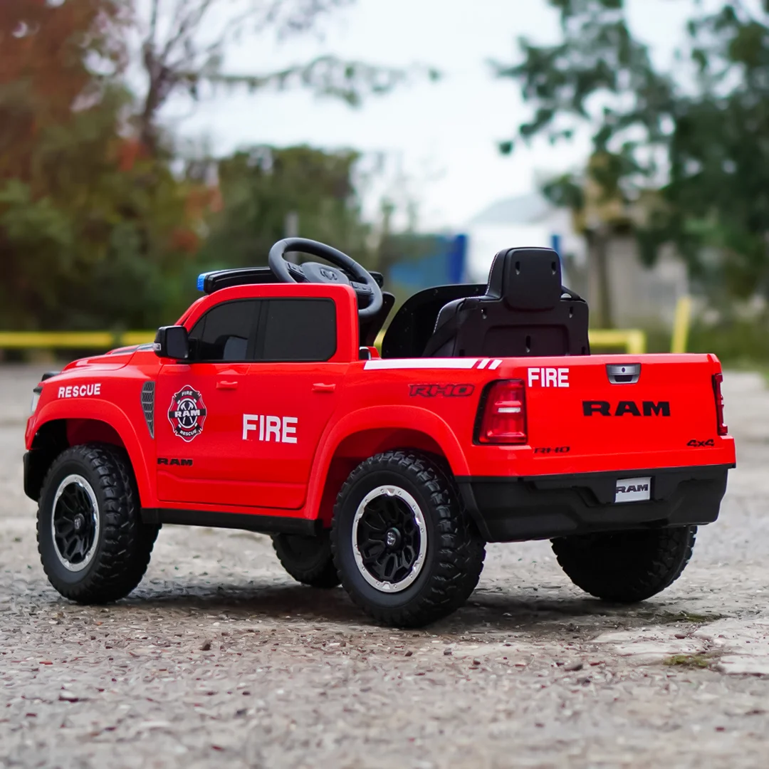 Kids Electric Ride-On Truck, Dodge RAM 1500 RHO, 12V 140W, Premium Edition, Red [11]