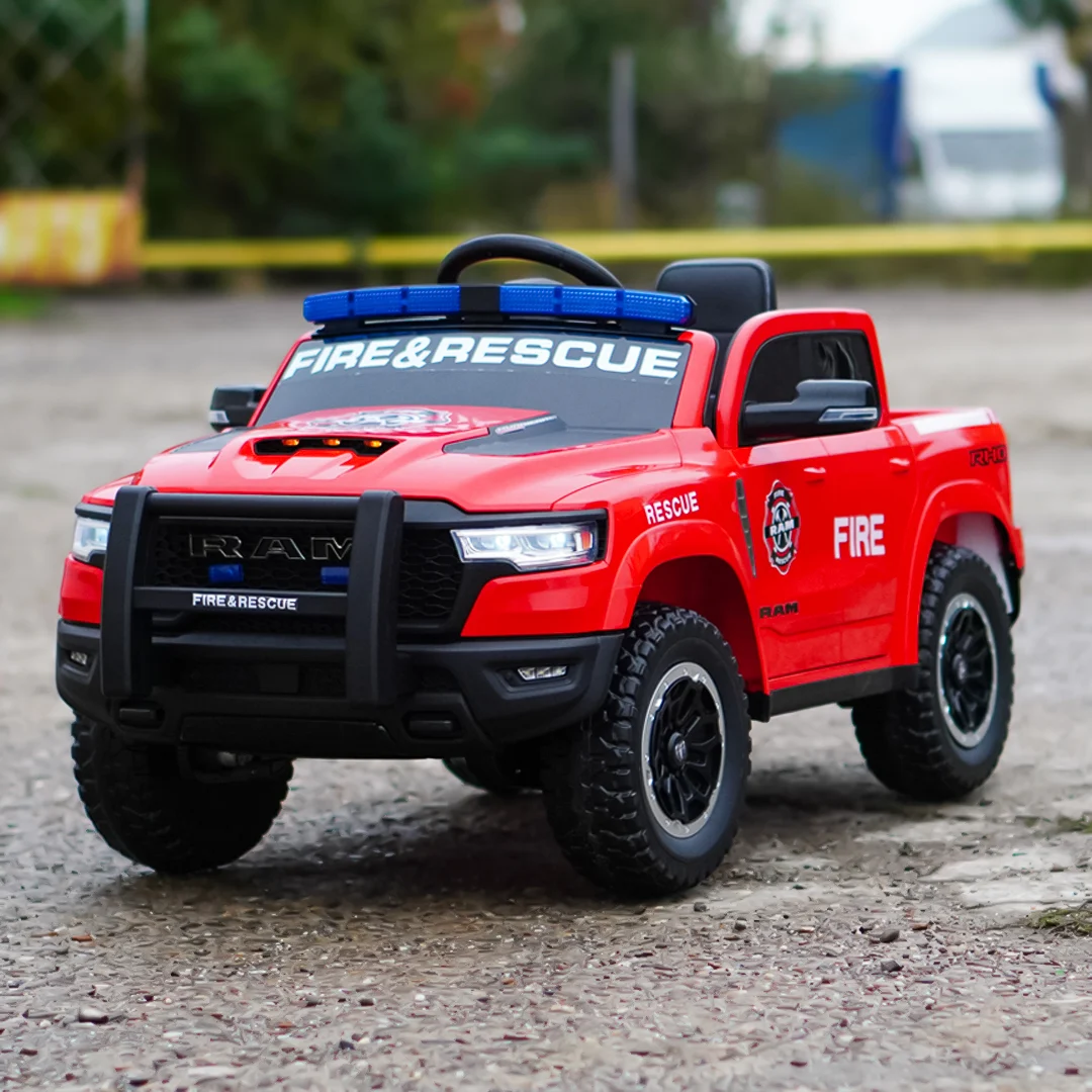 Kids Electric Ride-On Truck, Dodge RAM 1500 RHO, 12V 140W, Premium Edition, Red [12]