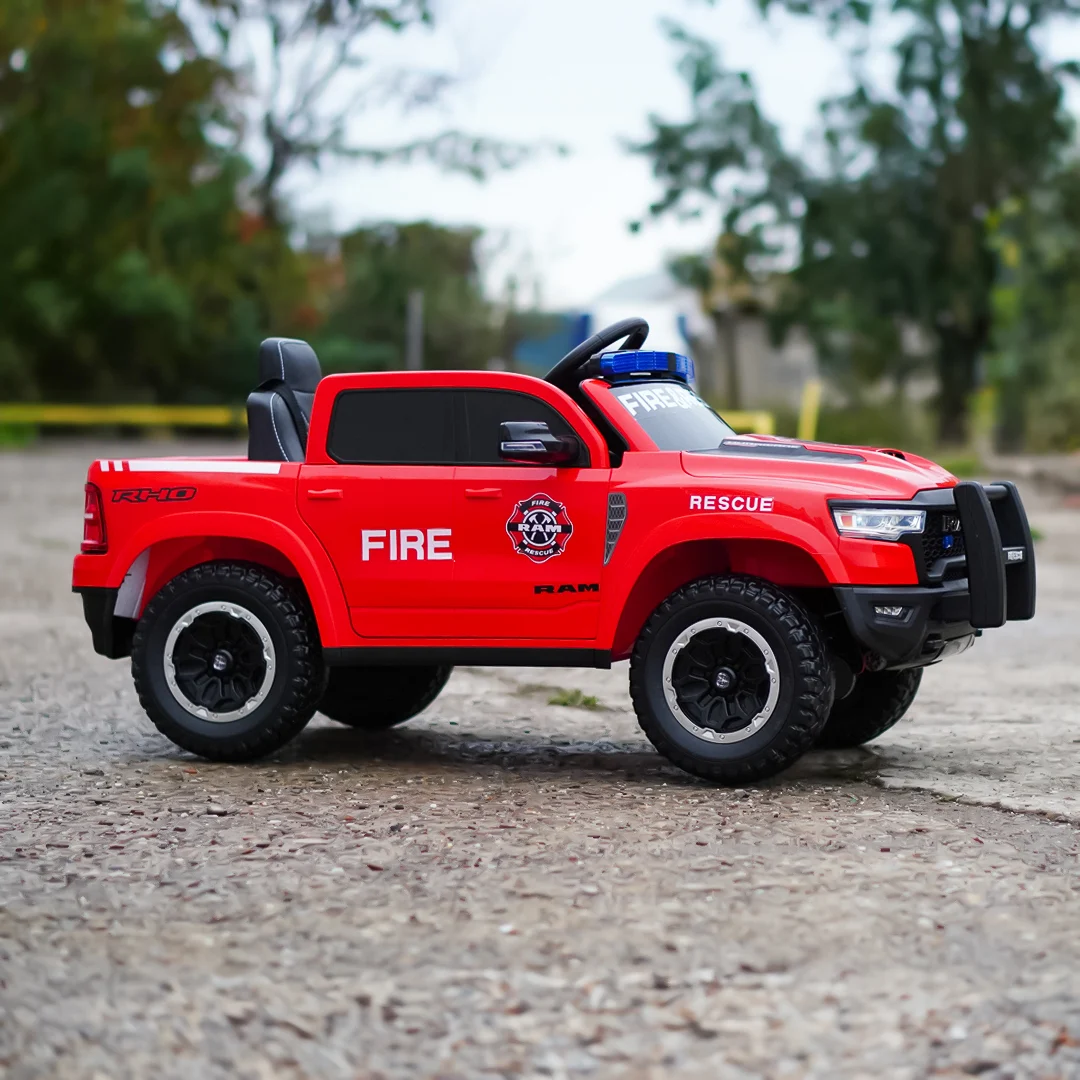 Kids Electric Ride-On Truck, Dodge RAM 1500 RHO, 12V 140W, Premium Edition, Red [3]