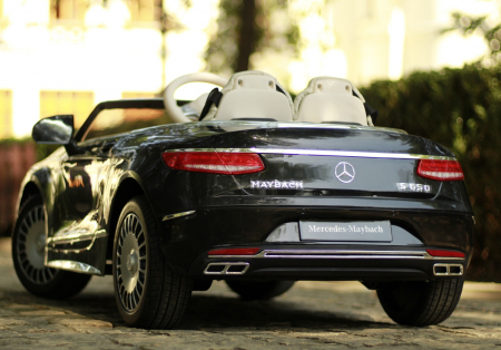 Licensed electric ride-on car for children Mercedes S650 MAYBACH, 70W 12V, premium, black [8]