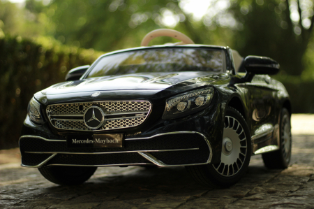 Licensed electric ride-on car for children Mercedes S650 MAYBACH, 70W 12V, premium, black [10]