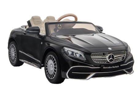 Masinute electrice - Masinuta electrica pentru fetite Mercedes S650 MAYBACH, 70W 12V, Premium, neagra