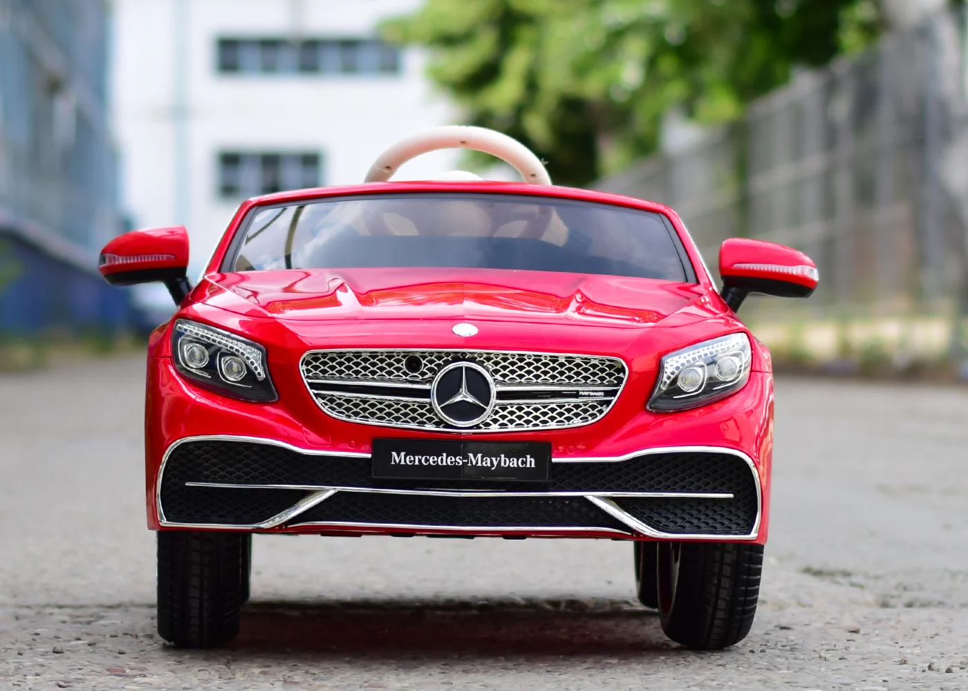 Masinuta electrica pentru fetite Mercedes S650 MAYBACH, 70W 12V, Premium, rosie [7]