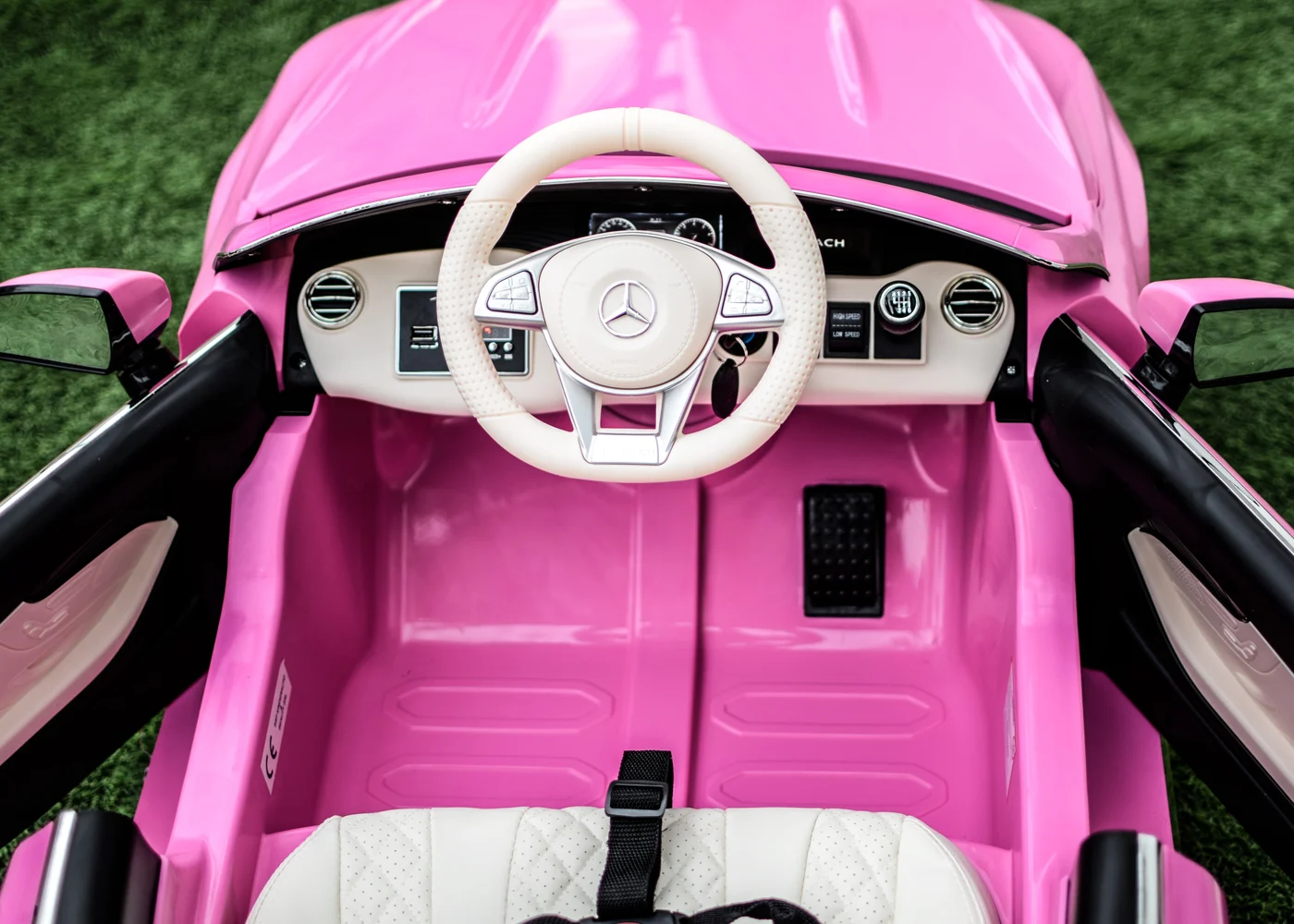 Licensed electric ride-on car for children Mercedes S650 MAYBACH, 70W 12V, premium, pink [7]