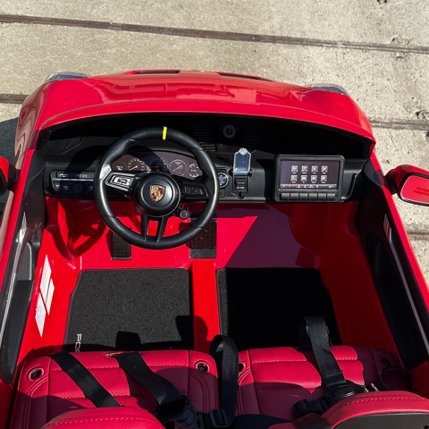 Masinuta electrica Porsche 911 GT3 320W 24V 14Ah premium, 2 locuri, rosie [15]