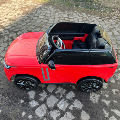 Masinuta electrica Range Rover, 2 locuri, 4x4, 160W, 12V 14Ah, premium, rosie [13]