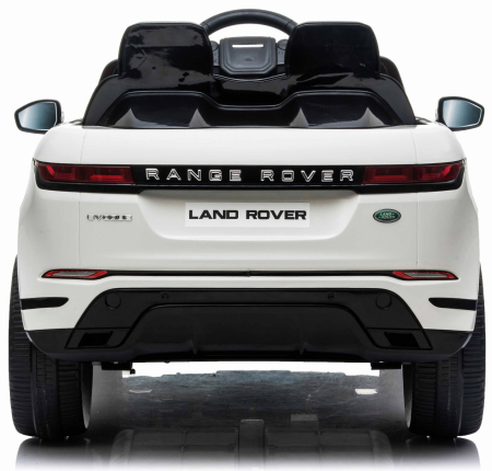 Masinuta electrica cu licenta Range Rover 4x4, 140W 12V, scaun tapitat, alb [15]
