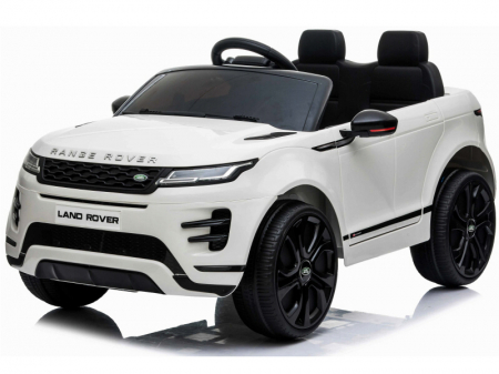 Masinute cu licenta - Masinuta electrica cu licenta Range Rover 4x4, 140W 12V, scaun tapitat, alb