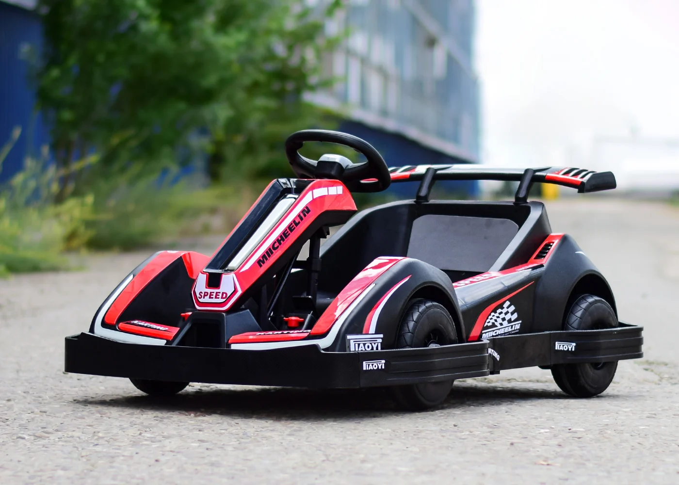 Masinuta electrica tip Racing Kart, pentru copii 3-11 ani, 90W, 12V-7Ah, telecomanda, rosie [6]