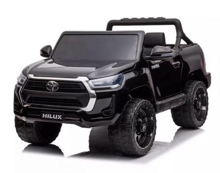Masinute cu licenta - Masinuta electrica copii Toyota Hilux, 4x4 180W 12V 14Ah, premium, neagra