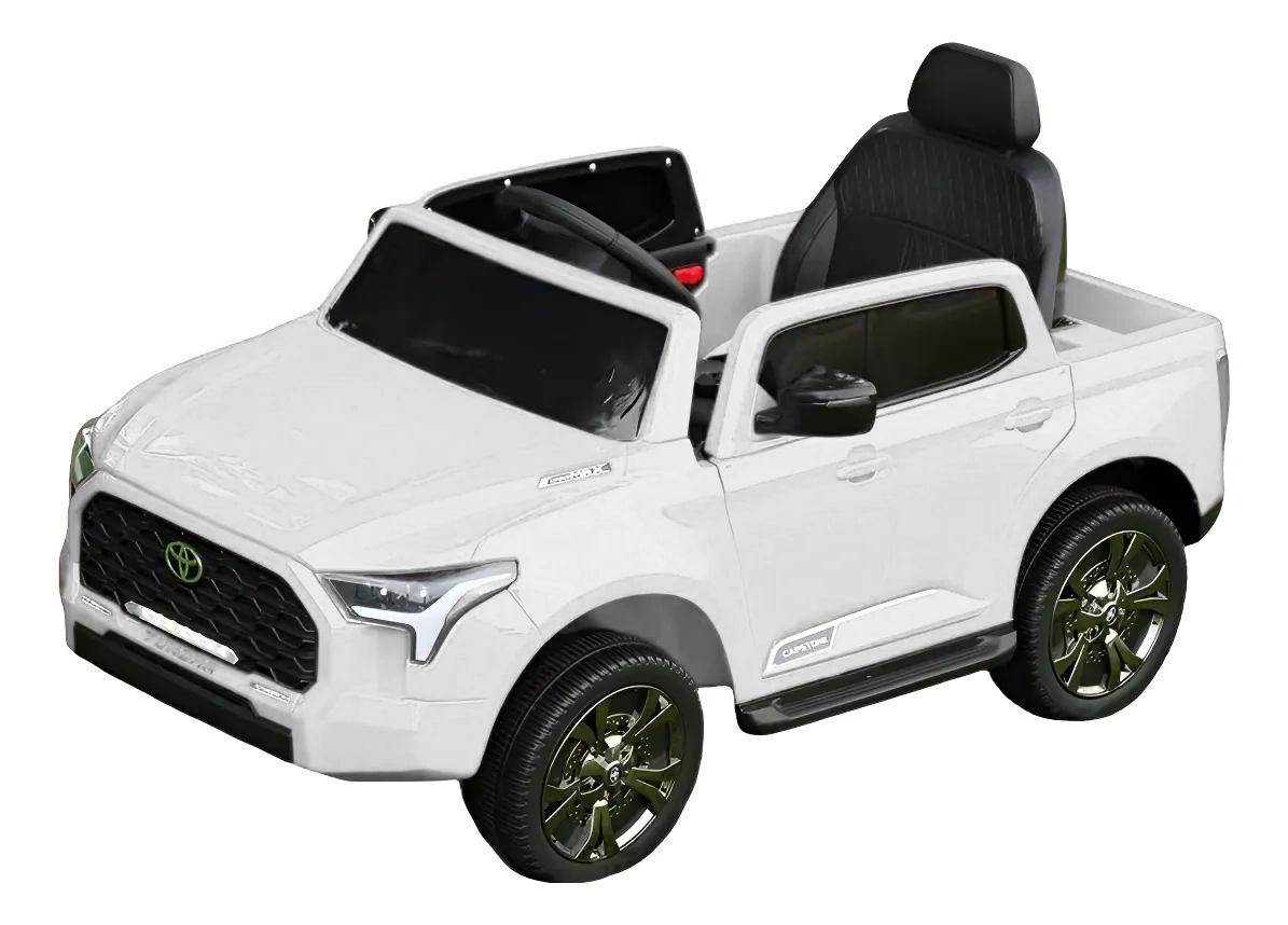 Licensed Ride On cars - Toyota Tundra I-Max Force 12V 80W Electric Ride-On Car for Kids, Premium Edition, White