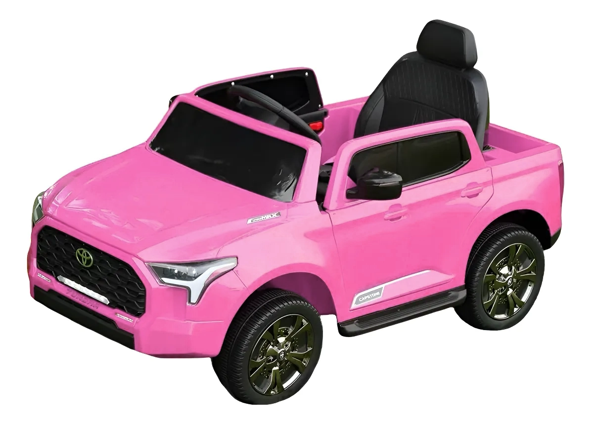 Licensed Ride On cars - Toyota Tundra I-Max Force 12V 80W Electric Ride-On Car for Kids, Premium Edition, pink