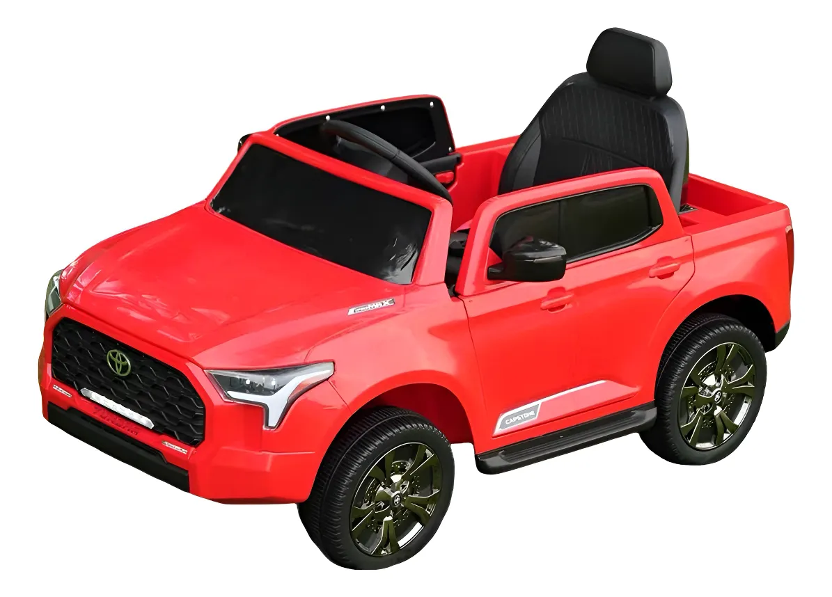 Licensed Ride On cars - Toyota Tundra I-Max Force 12V 80W Electric Ride-On Car for Kids, Premium Edition, red
