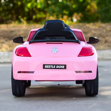 Masinuta electrica VW Beetle Dune 60W 12V, functie de leganat, bluetooth, roz [8]