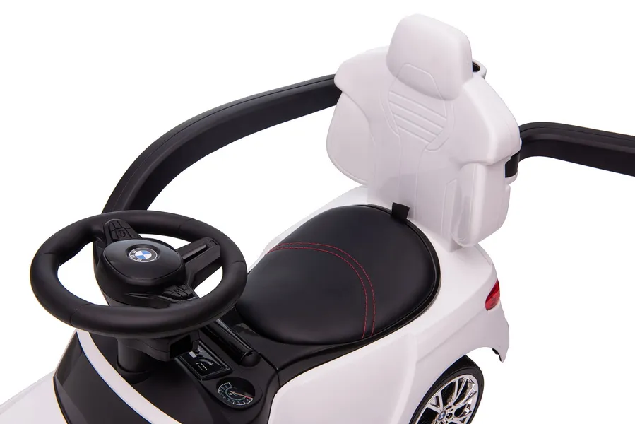 Licensed BMW children's ride on car with handle, 2 in 1, premium equiped, white [13]