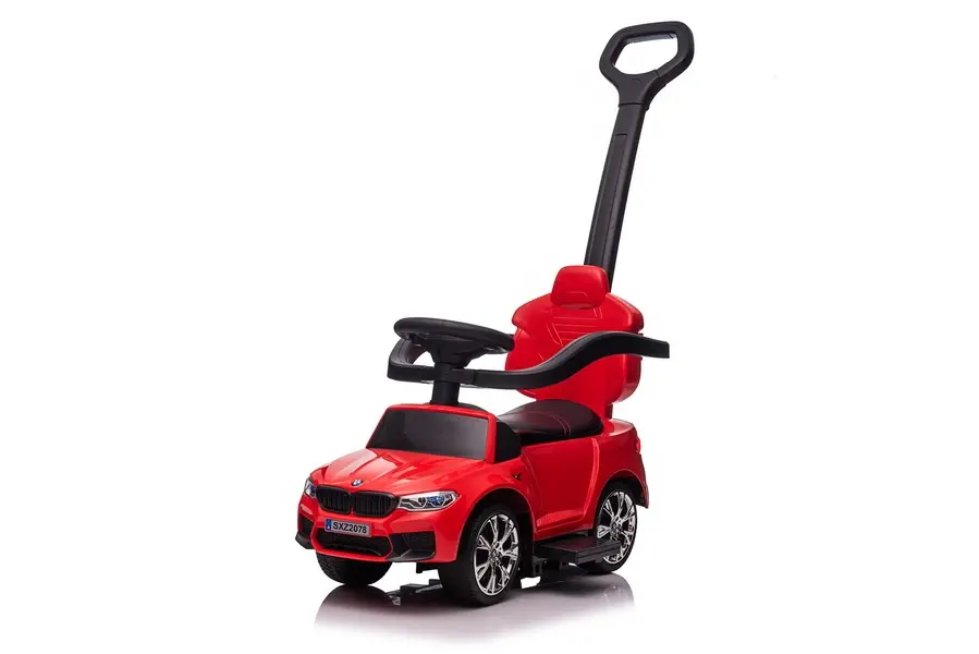 Licensed BMW children's ride on car with handle, 2 in 1, premium equiped, red [9]