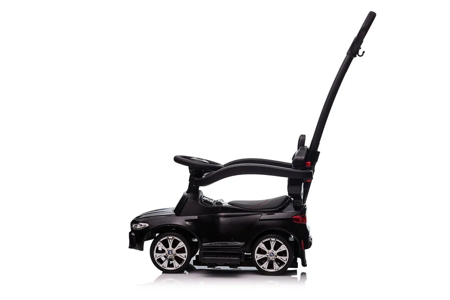Masinuta pentru copii cu maner, 2 in 1, pentru copii, BMW, premium, neagra [13]