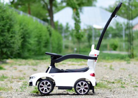 Licensed BMW children's ride on car with handle, 2 in 1, premium equiped, white [10]