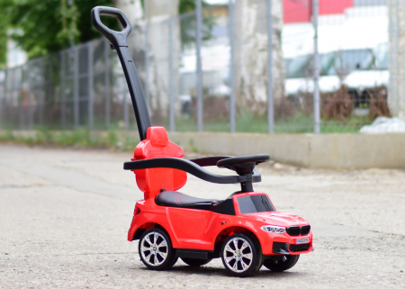 Licensed BMW children's ride on car with handle, 2 in 1, premium equiped, red [3]