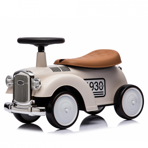 Electric Ride-On cars - Ride-on car for children, precursory Retro Baby Car, EVA wheels, white
